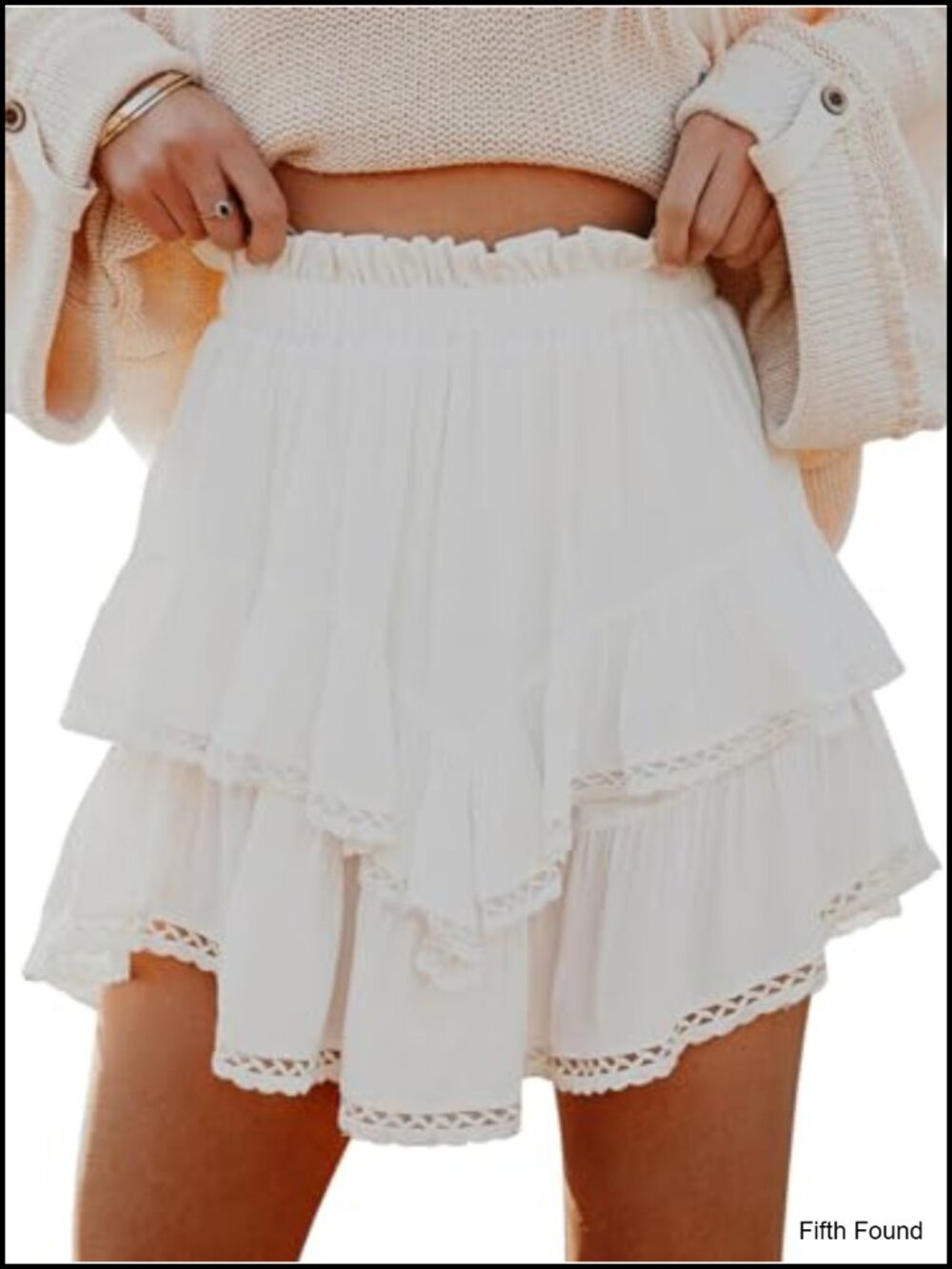 Flowy Ruffle Tiered Skorts High Waist Mini Golf Tennis Crochet Shorts